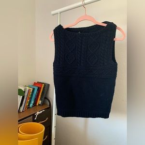 Ralph Lauren RL Black Wool Cashmere Knit Vest